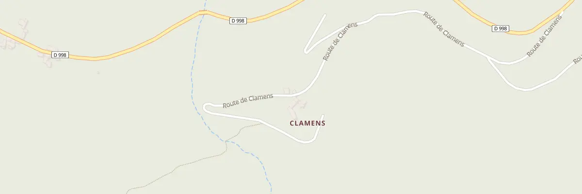 Plan du 1 Rte de Clamens à Vialas
