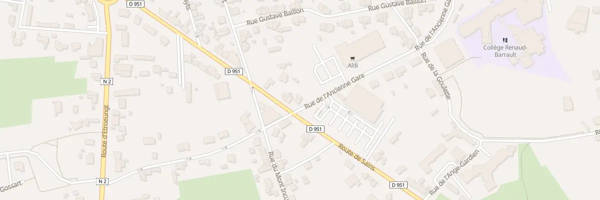 Plan du 92 Rte de Sains à Avesnelles