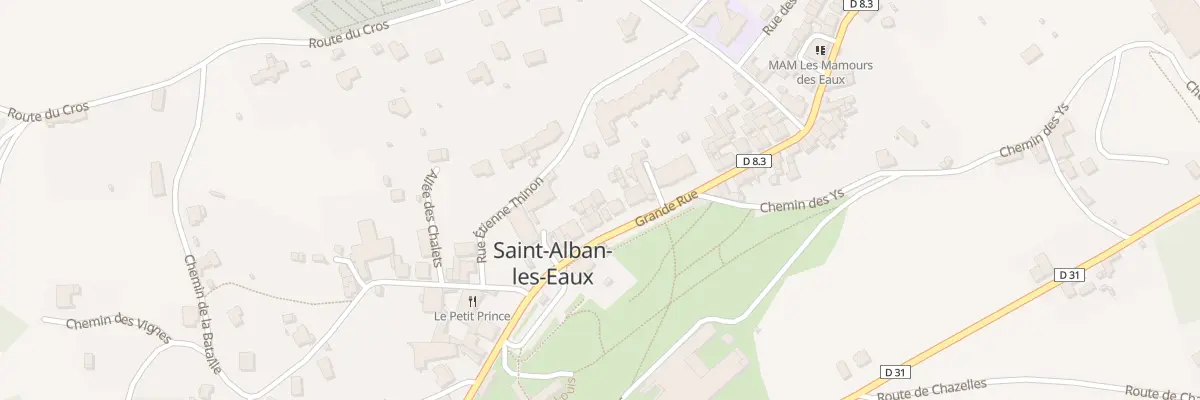 Plan du 5085 Le Bourg à Saint-Alban-les-Eaux
