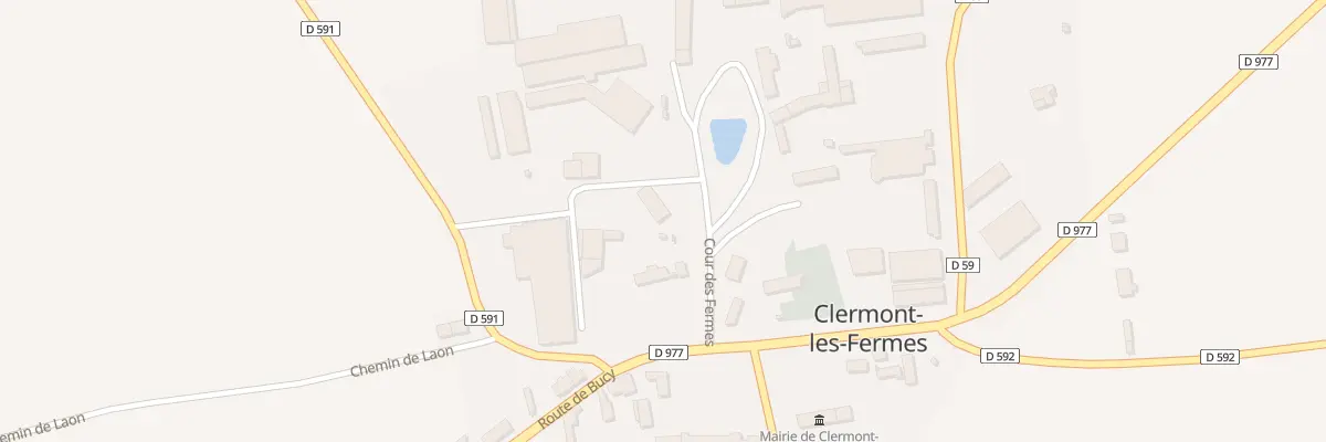 Plan du 1 Cour des Fermes à Clermont-les-Fermes