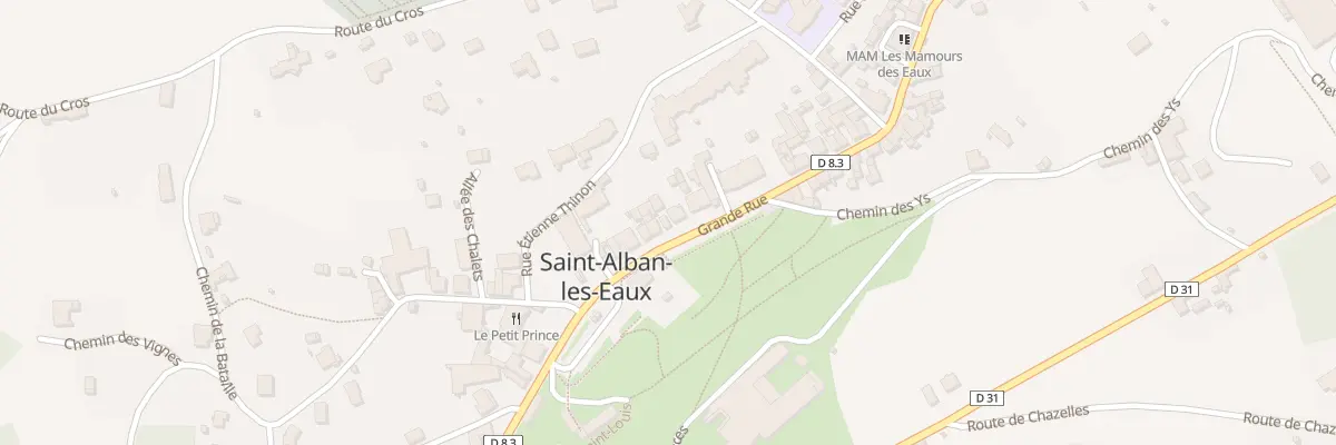 Plan du 67 Rue Grande Rue à Saint-Alban-les-Eaux