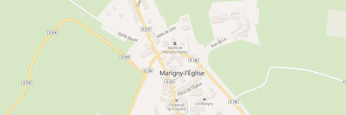 Plan du 4 Rte de Quarré - le Bourg à Marigny-l’Église