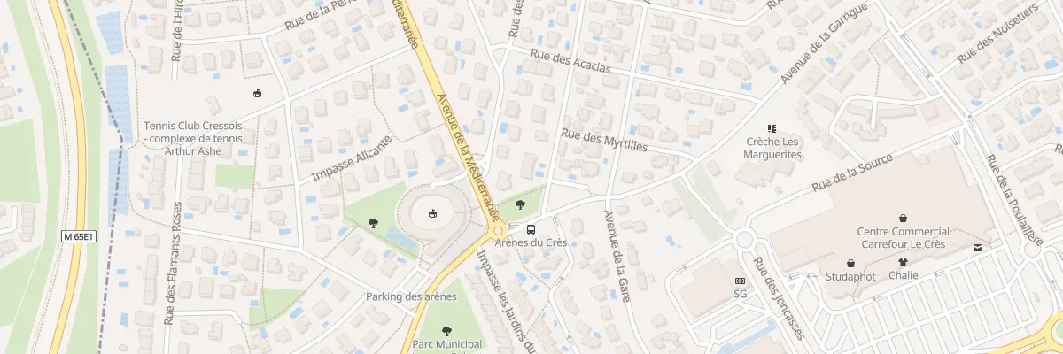 Plan du 24 Rue des Rosiers au Crès