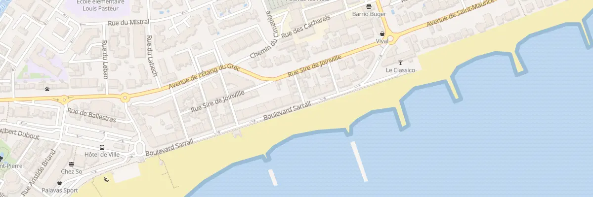 Plan du 1 Rue des Bains à Palavas-les-Flots