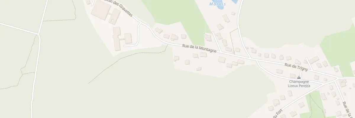 Plan du 1 Rue de la Montagne à Pouillon