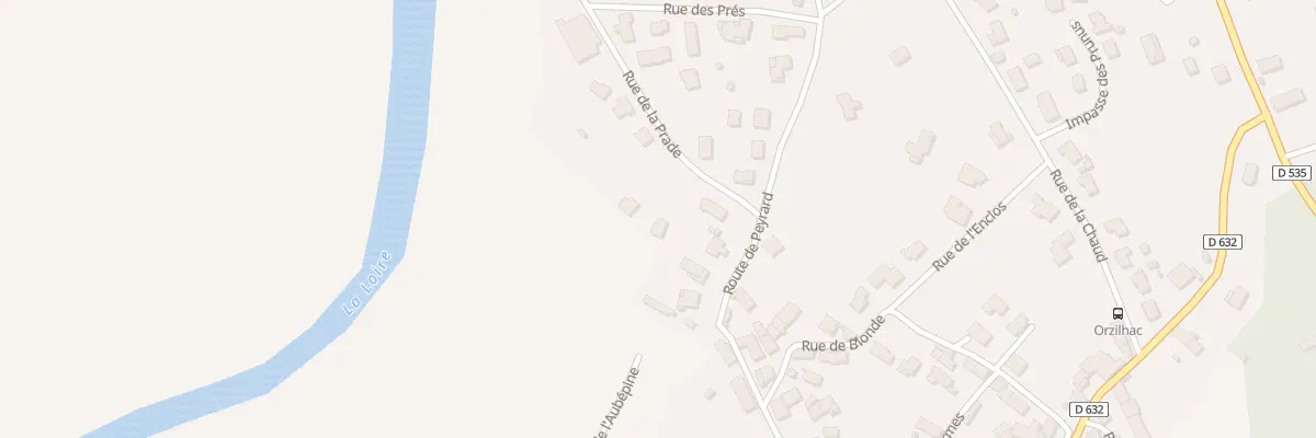 Plan du 9006 Rue de la Prade à Coubon