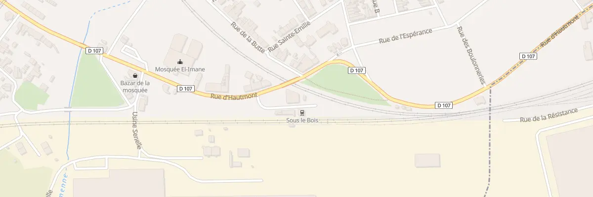 Plan du 2 Rue de la Gare de sous le Bois à Maubeuge