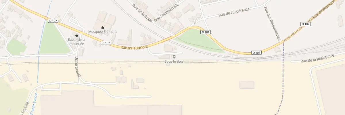 Plan du 1 Rue de la Gare de sous le Bois à Maubeuge