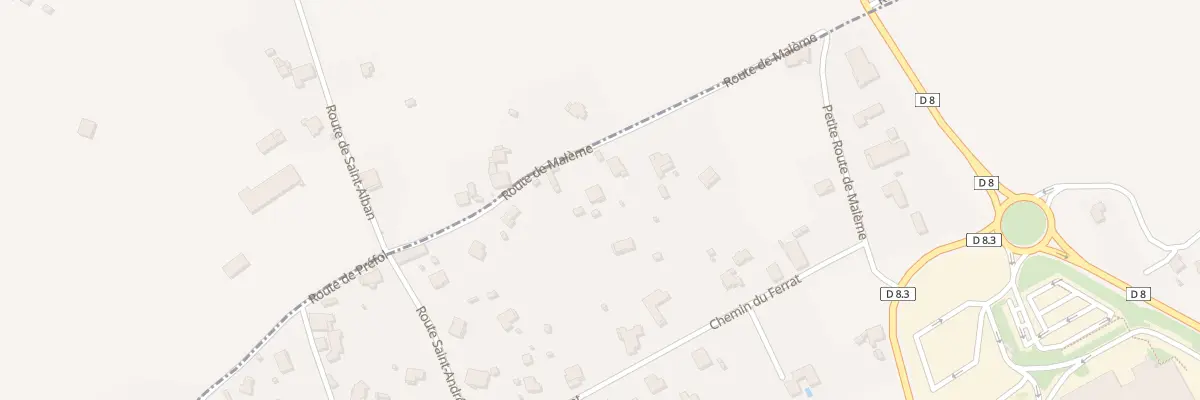 Plan du 218 Rte de Malème à Saint-Alban-les-Eaux