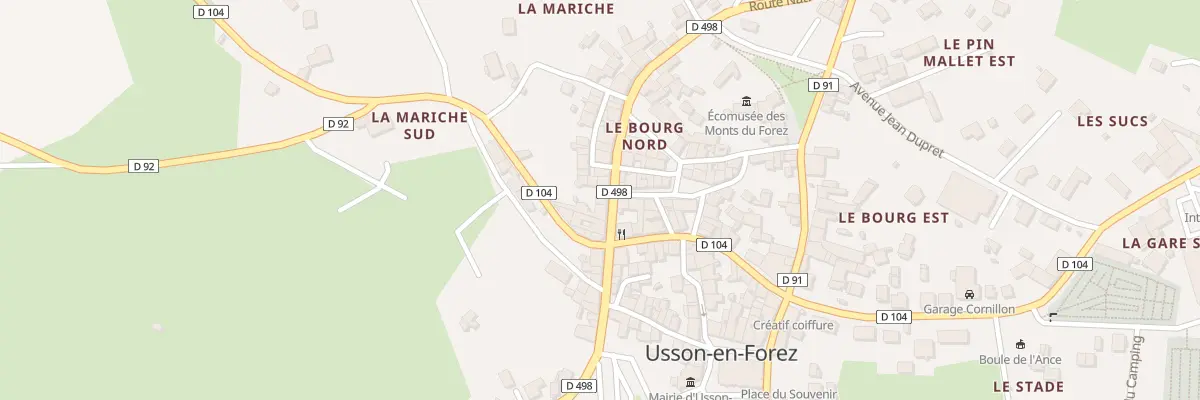 Plan du 66 Rte Nationale à Usson-en-Forez
