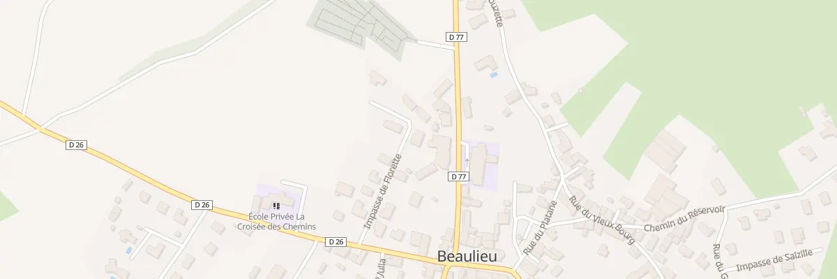 Plan du 9006 Rue des Pras Maury à Beaulieu