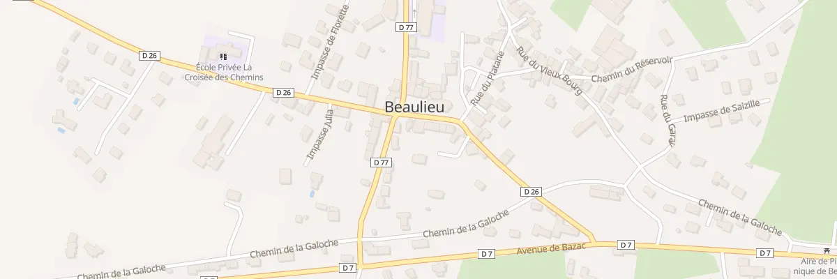 Plan du 30 Rue des Anciens Combattants à Beaulieu