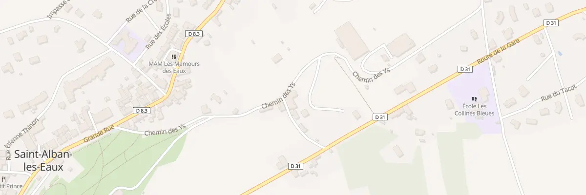 Plan du 327 Che des Ys à Saint-Alban-les-Eaux