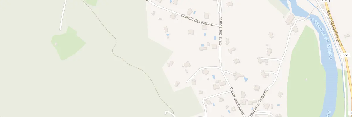 Plan du 481 Rte des Toures à Mialet