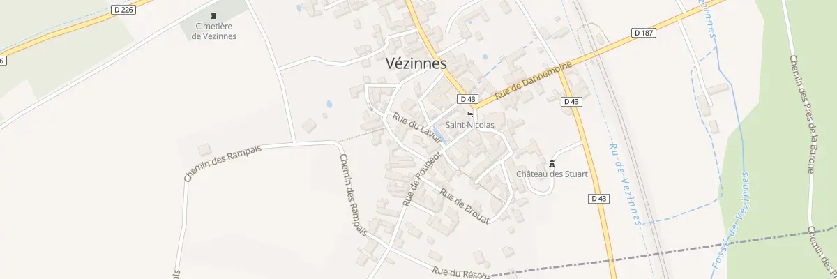 Plan du 3 Rue du Lavoir à Vézinnes