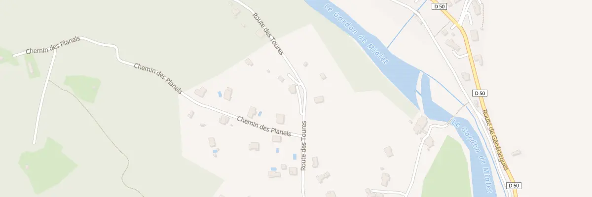 Plan du 641 Rte des Toures à Mialet