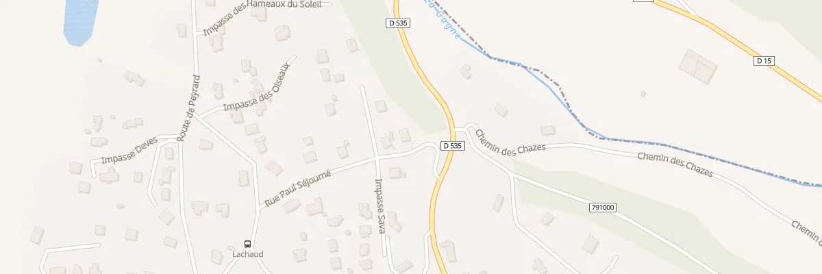Plan du 9008 Rue de la Chaud à Coubon