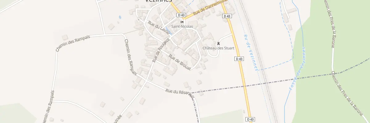 Plan du 8 Rue de l’Eglise à Vézinnes