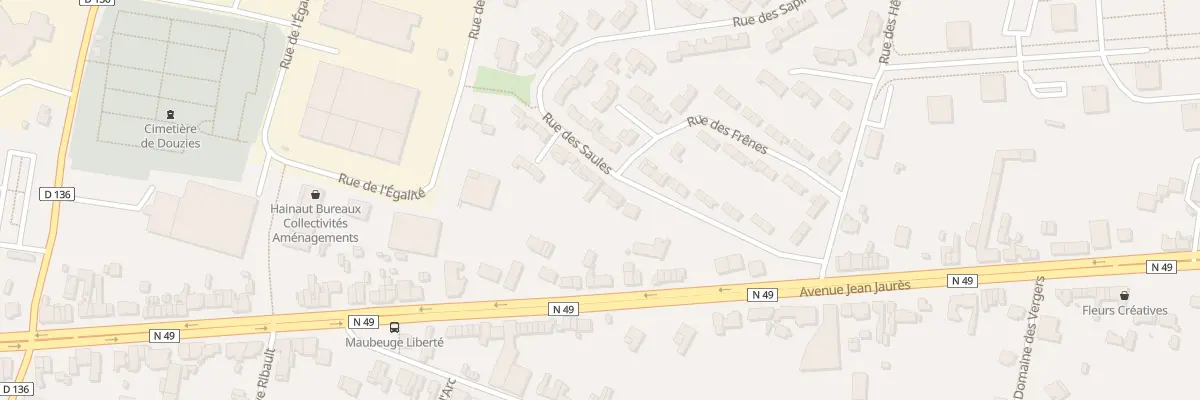Plan du 23 Rue des Saules à Maubeuge