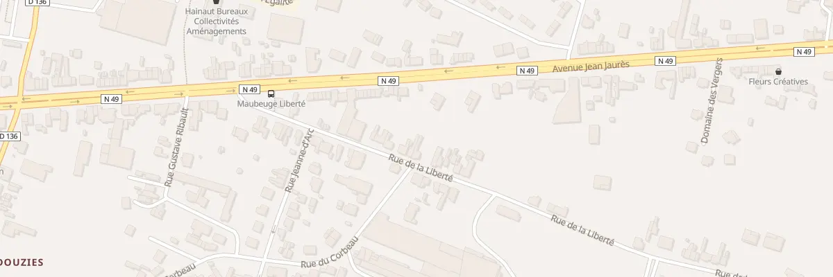 Plan du 254 Rue de la Liberté à Maubeuge