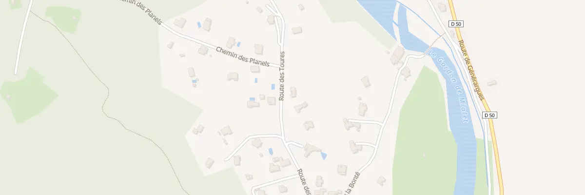 Plan du 546 Rte des Toures à Mialet