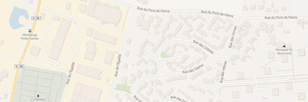 Plan du 30 Rue des Chênes à Maubeuge