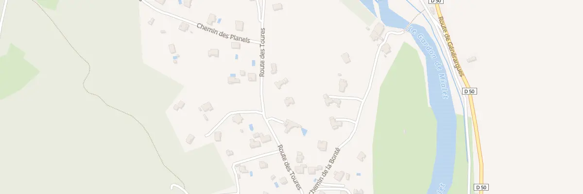 Plan du 490 Rte des Toures à Mialet