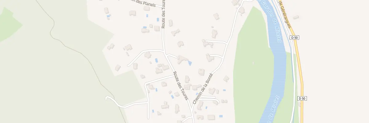 Plan du 460 Rte des Toures à Mialet