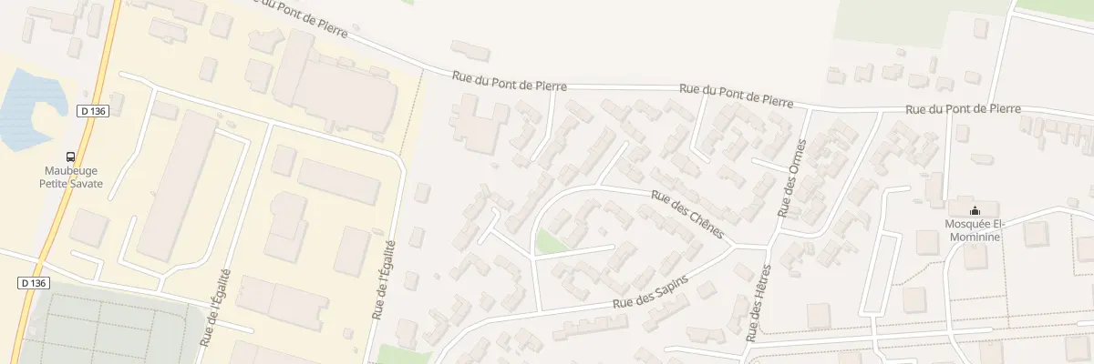 Plan du 22 Rue des Chênes à Maubeuge