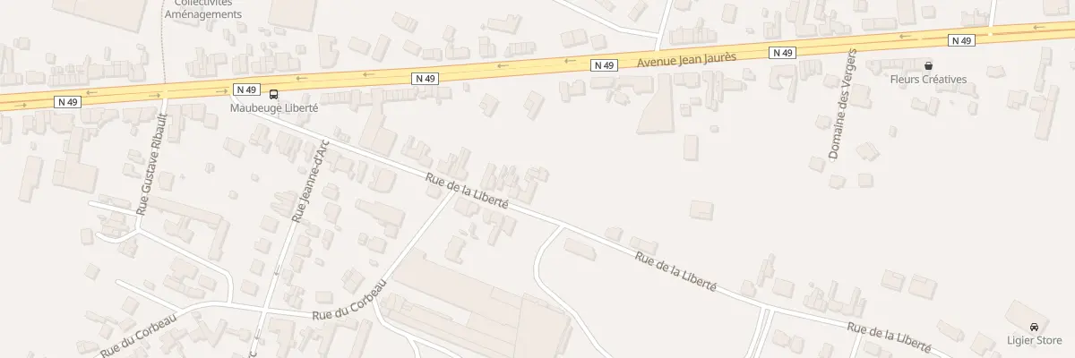Plan du 240 Rue de la Liberté à Maubeuge