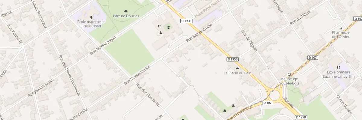 Plan du 9 Rue Sainte Emilie à Maubeuge