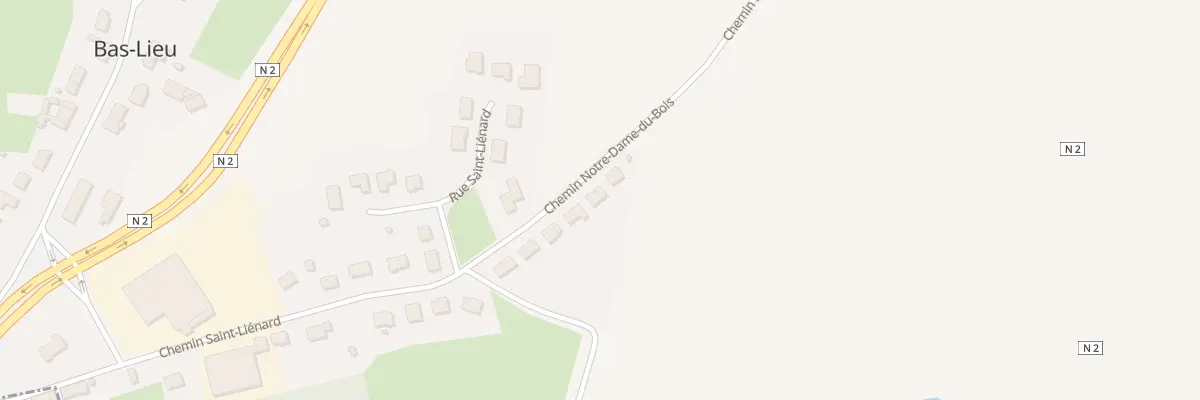Plan du 2D Che de Notre-dame du Bois à Bas-Lieu