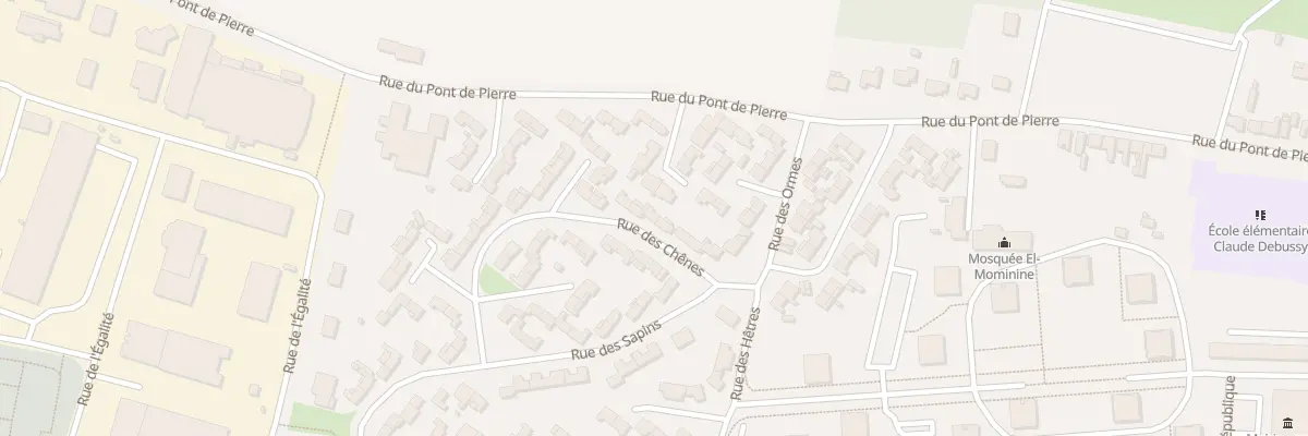 Plan du 10 Rue des Chênes à Maubeuge