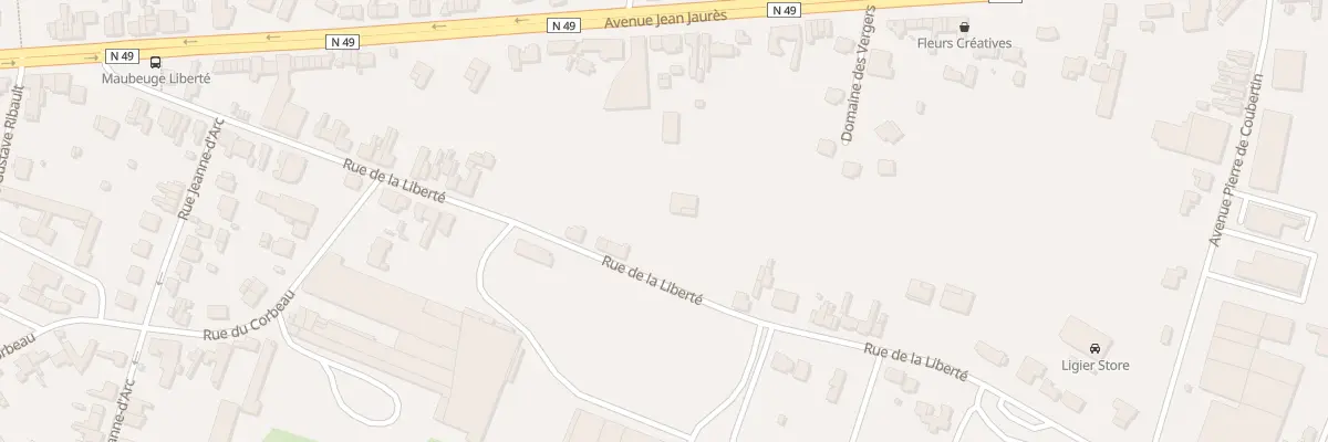 Plan du 222 Rue de la Liberté à Maubeuge