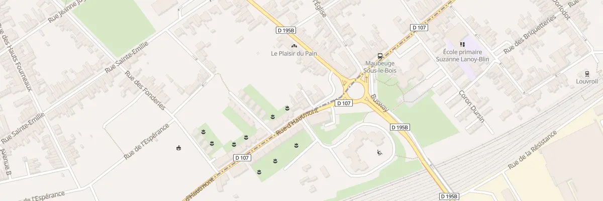 Plan du 250 Rue d’Hautmont à Maubeuge