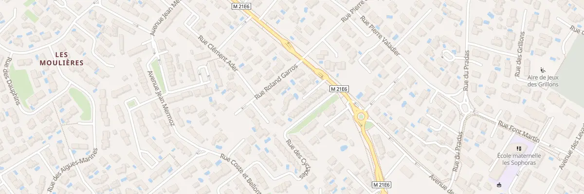 Plan du 9 Av de Montpellier à Pérols