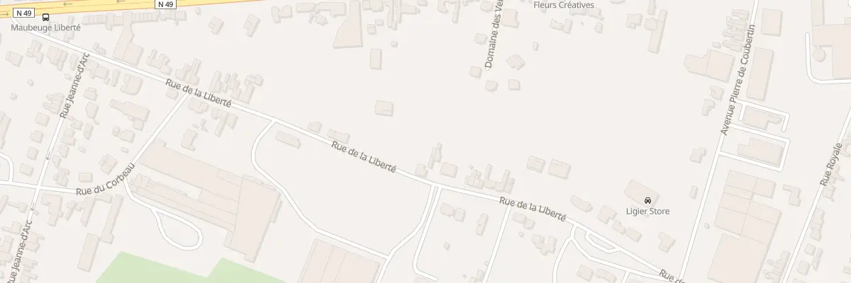 Plan du 208 Rue de la Liberté à Maubeuge