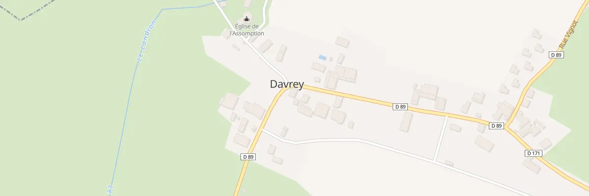 Plan du 2 Rue du Moutier à Davrey