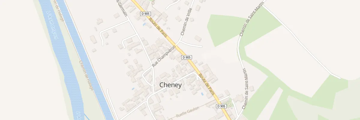 Plan du 28 Rte de Paris à Cheney
