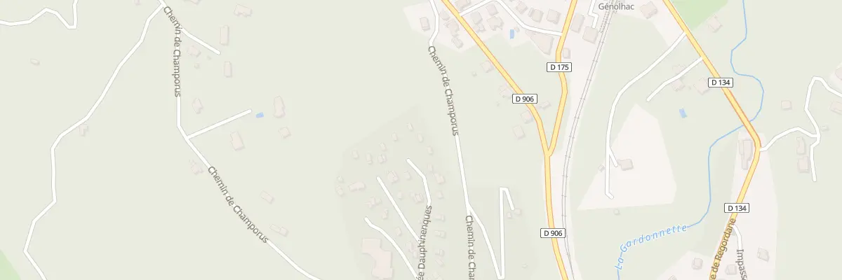Plan du 13 All des Dauphinenques à Génolhac