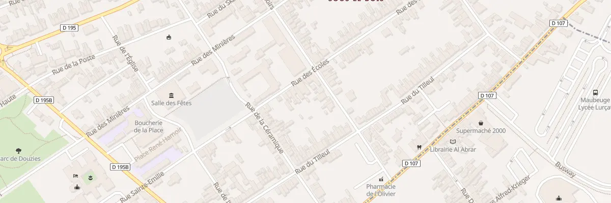 Plan du 20 Rue des Ecoles à Maubeuge