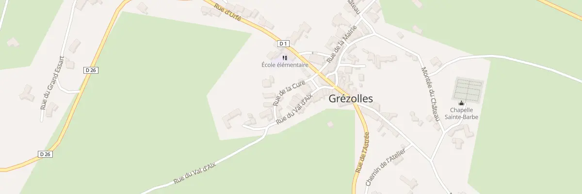 Plan de la Rue du Val d’Aix à Grézolles