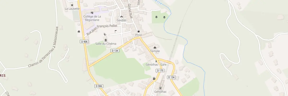 Plan du 12 Av de la Gare à Génolhac