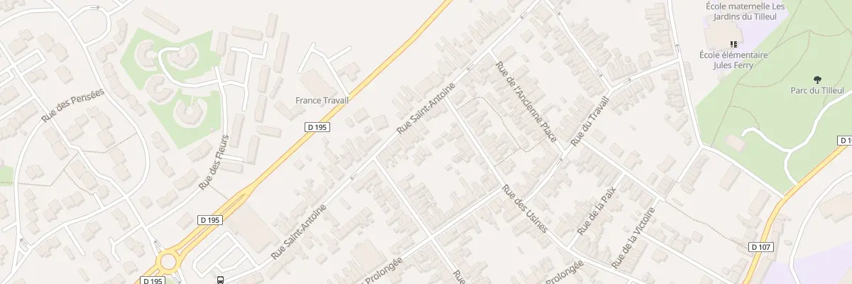Plan du 95 Rue Saint Antoine à Maubeuge