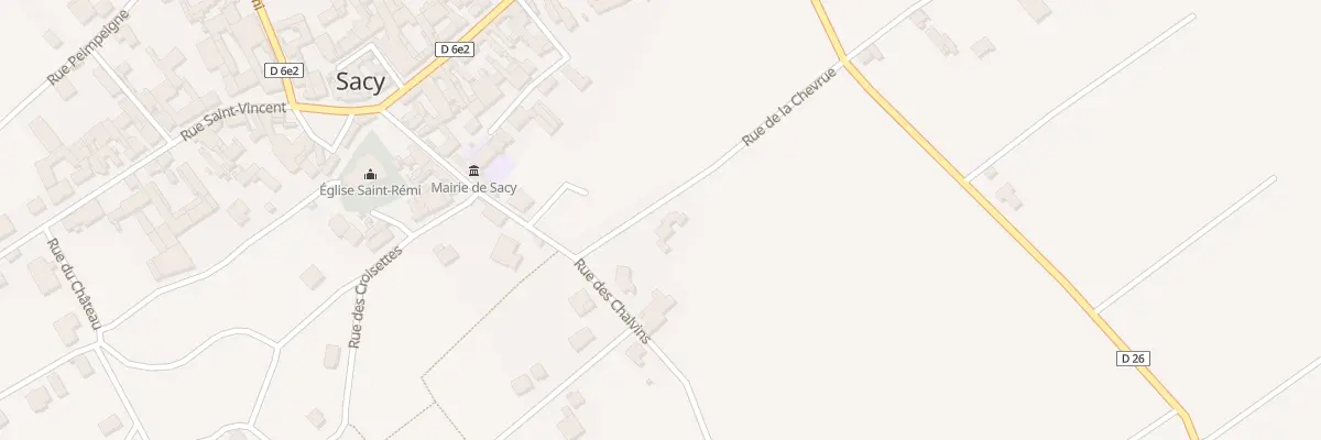 Plan du 1 Rue de la Chevrue à Sacy