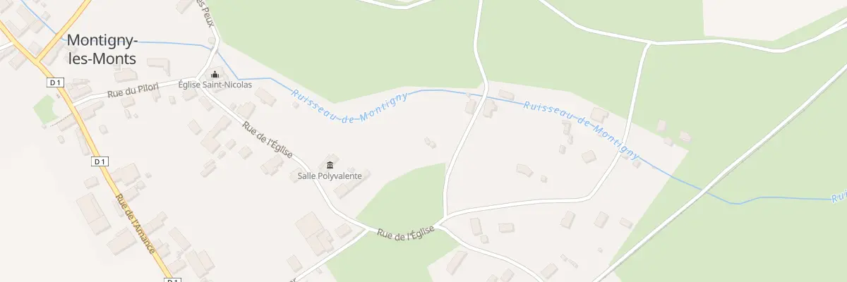 Plan du 7 Rue du Moulin à Montigny-les-Monts