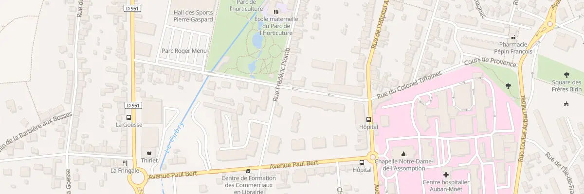 Plan du 158 Rue l’Hopital Auban Moet à Épernay