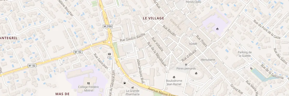 Plan du 23 All Gilbert Bécaud à Pérols
