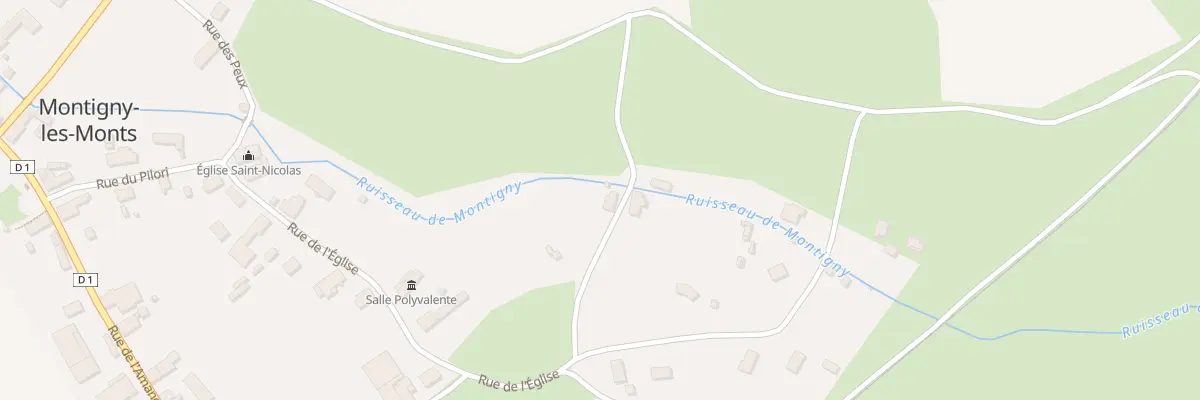 Plan du 11 Rue du Moulin à Montigny-les-Monts