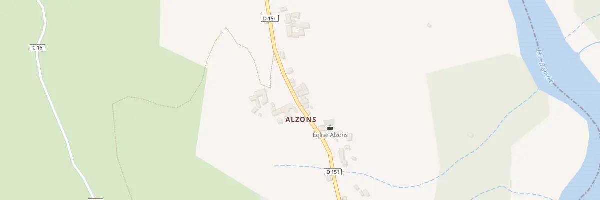Plan du 5231 Alzons à Prévenchères